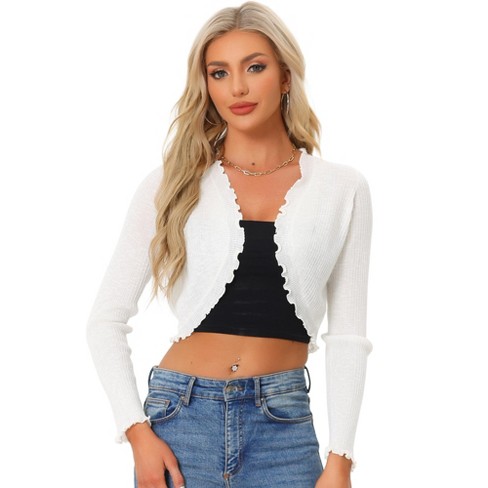 Layered Crop Bolero In Compact Cotton