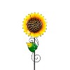 Evergreen Radiant Sunflower Garden Stake, Set of 3- 10x36x1, 7.5x31x1, 7x24x1 in - 4 of 4