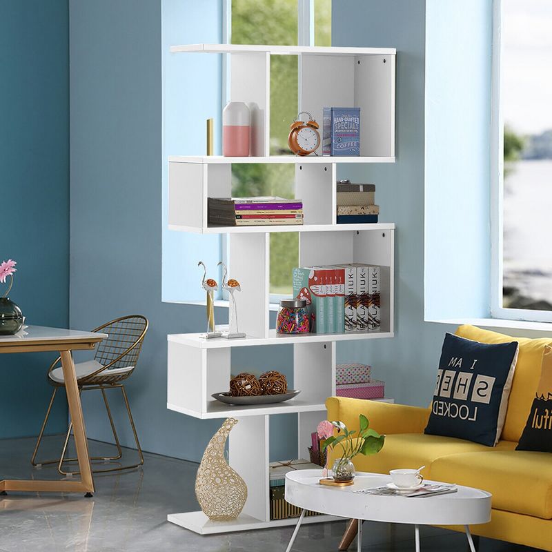 Tangkula 2 PCS 5 Cubes Ladder Shelf Freestanding Bookshelf Display Rack Bookcase, 4 of 11