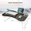 FONTOI Laptop Desk, Folding Desk, Portable Stand Desk for Bedrooms, Dormitories, for Studying & Entertainment, Black, 15.8"*10"*23.8" - 3 of 4