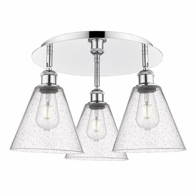 Berkshire - 3 Light Flush Mount In Industrial Style-10.5 Inches Tall and 19.75 Inches Wide
