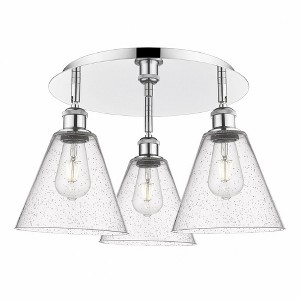 Berkshire - 3 Light Flush Mount In Industrial Style-10.5 Inches Tall and 19.75 Inches Wide - 1 of 1