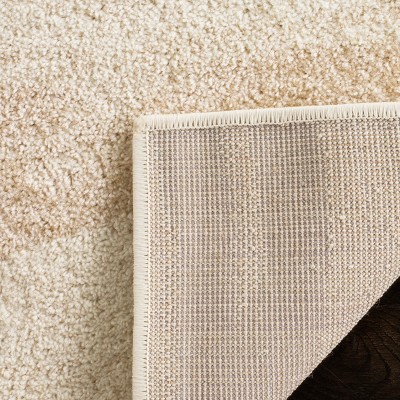 Cream and Champagne Modern Wave Runner Rug
