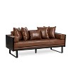 Christopher Knight Home Gilmans Upholstered Faux Leather Oversized Loveseat with Accent Pillows - 4 of 4