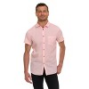 Canada Weather Gear Men’s Seersucker Button-Down Shirt – Short Sleeve Solid Textured Short Sleeve Shirt with Chest Pocket - 3 of 4