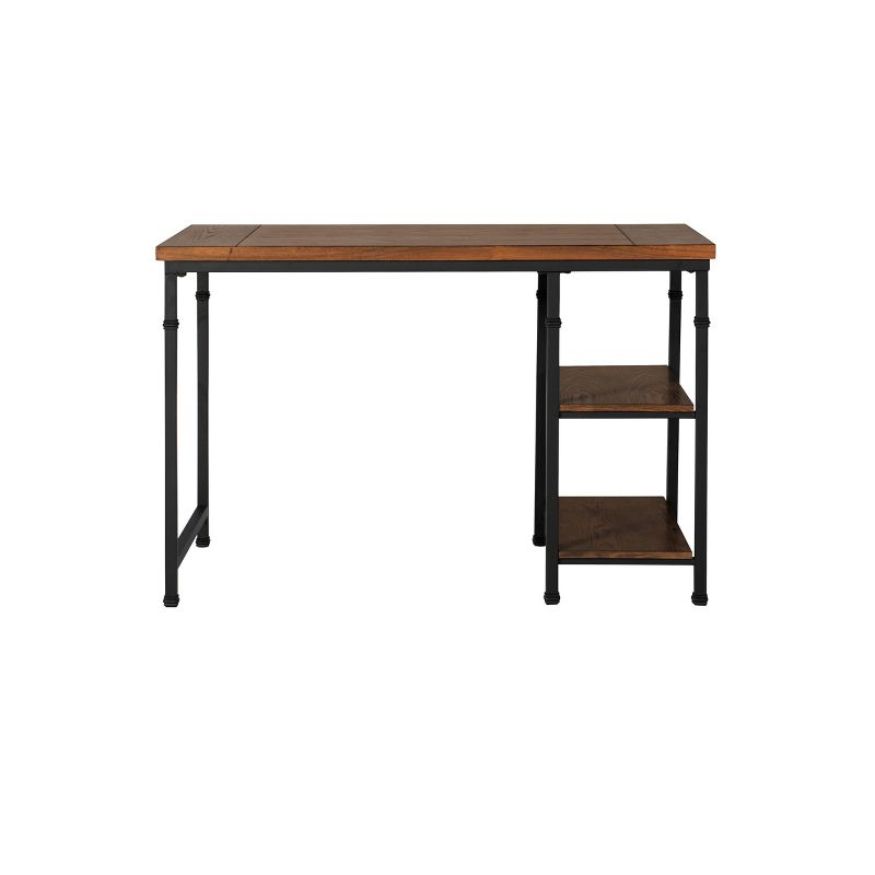 Austin Industrial 2 Shelf Desk Brown - Linon, 3 of 11