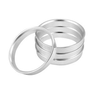 Unique Bargains 2.21inch ID Aluminum Alloy Car Hub Centric Rings Wheel Bore Center Spacer Silver Tone 4 Pcs - 1 of 4