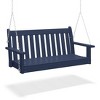 WestinTrends Malibu Outdoor Patio HDPE Hanging Front Porch Swing Bench - 4 of 4