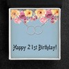 21st Birthday Greeting Card Silver Linked Circles Necklace Womens Ginger Lyne Collection - 4 of 4
