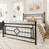 Allewie Metal Platform Bed Frame with Victorian Vintage Headboard and Footboard/Mattress Foundation/Under Bed Storage/No Box Spring Needed/Noise-Free/Easy Assembly - 3 of 4