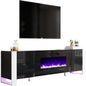U-Shaped Legs Fireplace TV Stand with Fireplace - 1 of 4