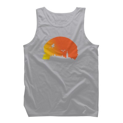 Men's Design By Humans Halloween witch silhouette By InfaredDesigns Tank Top