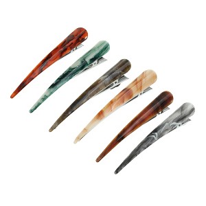 Unique Bargains Metal Long Duckbill Hair Clips 5.31"x0.83"x1.18" 6 Pcs - 1 of 4