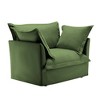 Ridstar Modern Single Sofa with 1 Big Back Cushion and 2 Big Toss Pillows For Living Room & Bedroom-Green - 2 of 4