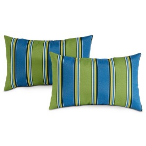 Kensington Garden 2pc 19"x12" Rectangular Outdoor Lumbar Pillows - 1 of 4