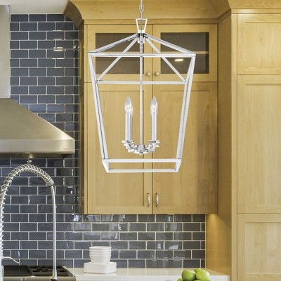 Townsend Matte Black 4-Light Open Lantern Pendant