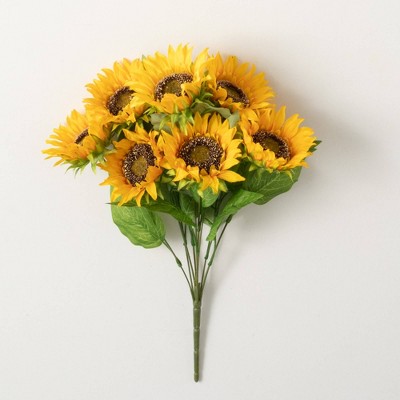 Sullivans Artificial 19" Sunflower Bush, Yellow