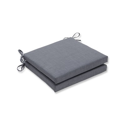 Pillow Perfect Rave 2pc Indoor/Outdoor Squared Corners Seat Cushion Gray