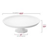 Smarty Had A Party 10.5" White Small Round Plastic Cake Stands - 12 pcs - 3 of 4
