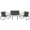 vidaXL 4 Piece Patio Lounge Set with Cushions Anthracite Steel - 3 of 4