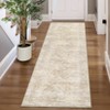 Faux Wool Machine Washable Foldable Printed Area Rug Modern Distressed Diamond Heart with Non Slip Design Stain Resistant Non Shedding Pet Friendly - 2 of 4