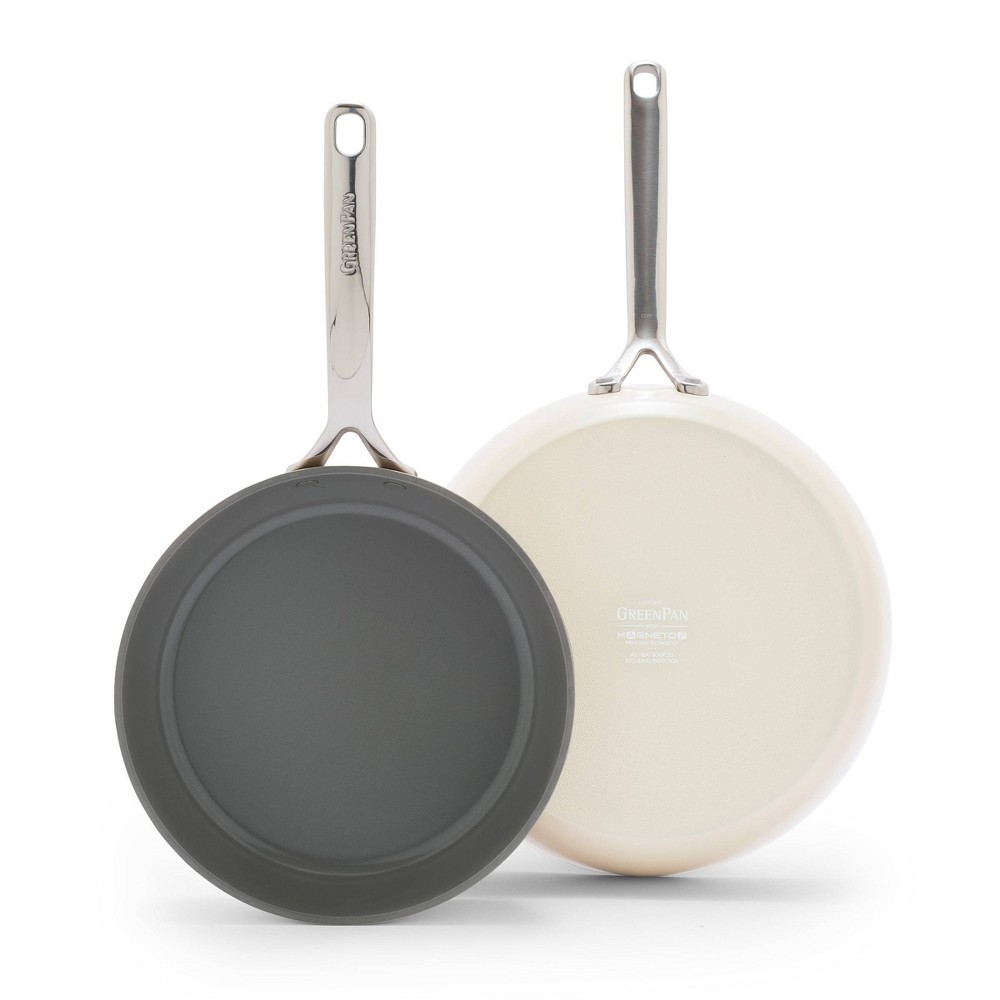 Photos - Pan Green Pan GreenPan GP5 Hard Anodized Healthy Ceramic Nonstick 2pc 9.5" and 11" Frypa 