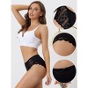 INSPIRE CHIC Women's Lace Mid-Waisted Full Coverage Stretchy Thin Breathable Striped Briefs 9 Packs - image 3 of 4