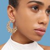 SOHI Women's Red Stone Hoop Earrings - 3 of 3