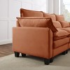 MYINDA Modern Velvet L-Shaped Sofa, 3-Seater Upholstered Sectional Sofa with Removable Feet for Living Room - 2 of 4