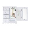 YIYIBYUS White Jewelry Box with Mirror , Wood Jewelry Organizer with 4 Drawers - 2 of 4