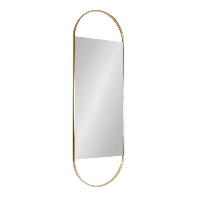 16 X 48 Nobles Framed Capsule Decorative Wall Mirror Gold - Kate & Laurel  All Things Decor : Target