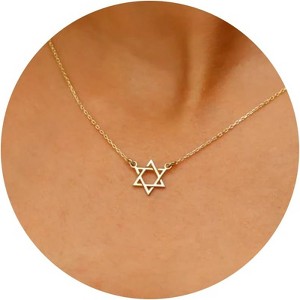 14K Gold Plated Charm Necklace for Women, Assorted Beach & Nature Themed Pendants - 1 of 4