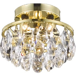 Elegant Lighting Clara Collection Flush Mount D10in H7in Lt:3 Chrome Finish - 1 of 2