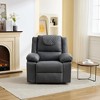 Adult Manual Recliner with Heating & Massage - 135° Front/Rear Adjustment, Side Storage Pockets & Remote Control, Ideal for Living Room & Bedroom - 3 of 4