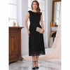 INSPIRE CHIC Women's Wedding Guest Boat Neck Vintage Formal Cocktail Midi Lace Dress - 3 of 4