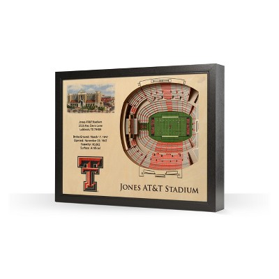 NCAA Texas Tech Red Raiders 25 Layer Stadiumviews 3D Wall Art