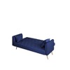 VYNXARIA 71-inch convertible love seat sofa, American retro blue velvet material, suitable for small living room, bedroom, office - 4 of 4