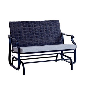 Living Accents Brown Steel Frame Bench Glider - 1 of 1