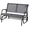 Outsunny 2-Person Outdoor Glider Bench, Patio Double Swing Rocking Chair Loveseat w/Powder Coated Steel Frame for Backyard Garden - 4 of 4