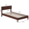 AFI Furnishings Aria Twin XL Solid Wood Modern Low Profile Platform Bed in Walnut - 2 of 4