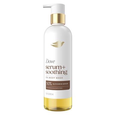Dove Beauty Sandalwood Serum+Soothing Oil Body Wash - 50% Glycerin Serum - 15.3 fl oz