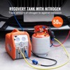 VEVOR Refrigerant Recovery Tank,50 LBS Capacity,400 psi Portable Cylinder Tank with Y-Valve,High-sealing Recovery Can for R22/R134A/R410A,Orange&Gray - 3 of 4