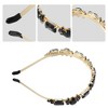 Unique Bargains Women's Fashion Vintage Thin Rhinestone Metal Knotted Headbands 1 Pc - 3 of 4