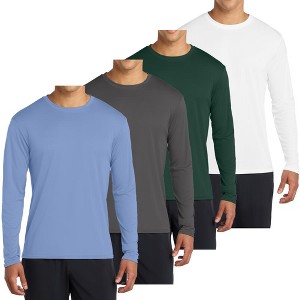 Mafoose 4-Pack Long Sleeve Quick-Dry Moisture Wicking Sun Protection T-shirts - 1 of 4