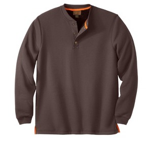 KingSize Bonded High Pile Fleece Waffle Henley - 1 of 2