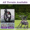 TopComfy Baby Walkers Foldable Rollator Walkers with Seat for Seniors, 350 lb Capacity, 8 Big Wheels, Luxurious, Purple, 21.46"*8.07"*18.31" - 2 of 4