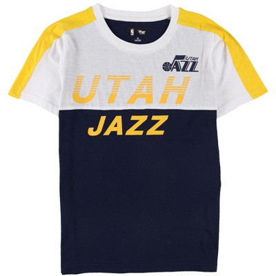 G-III Sports Womens Utah Jazz Colorblock Graphic T-Shirt