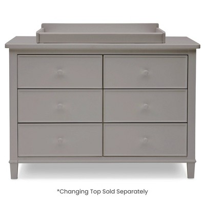 Gray Pine 6-Drawer Double Nursery Dresser