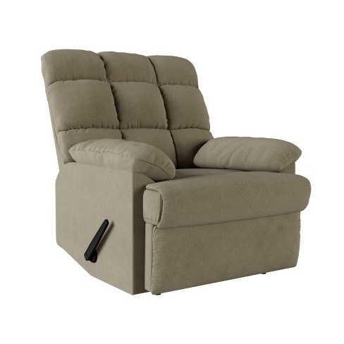 Microfiber Wall Hugger Side Lever Recliner Sage - Prolounger : Target