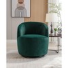 NicBex Teddy/Velvet Accent Chair,Barrel Chair with Wooden Frame and Swivel Base,Modern Upholstered Swivel Chair Living Room Chairs for Living Room - 2 of 4